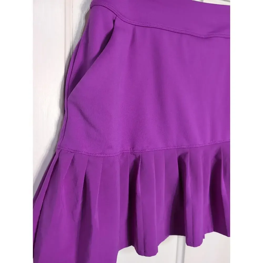 Under Armour Golf Skort Pleated Purple Pockets Outdoor Sports Women's XS(1174)